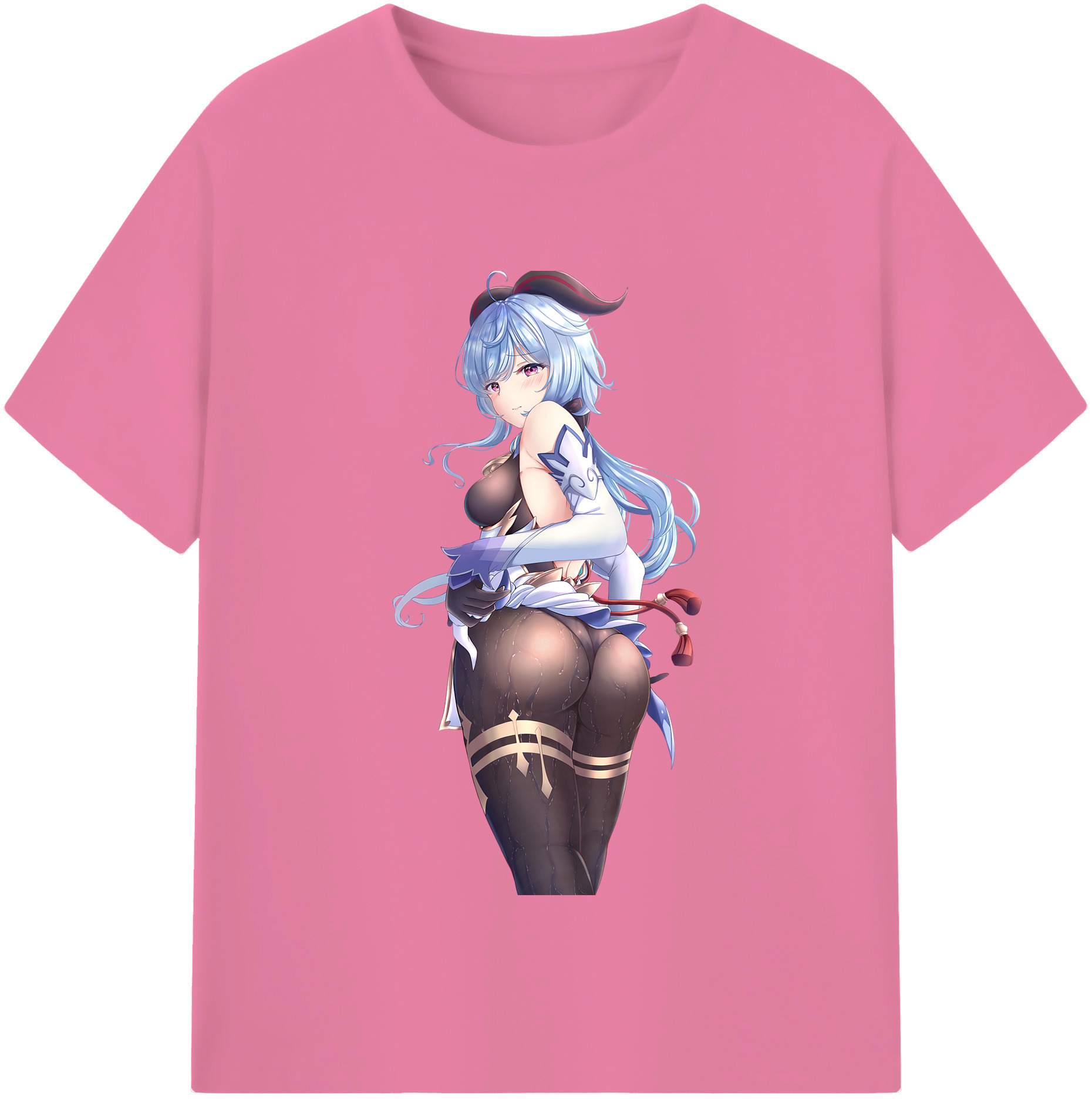 げんし神 甘雨 かんう genshin Ganyu 綿100％半袖Tシャツ（フロントプリント）